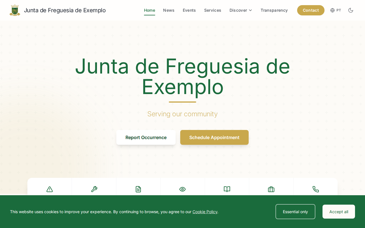 Portal digital eFreguesia - demonstração
